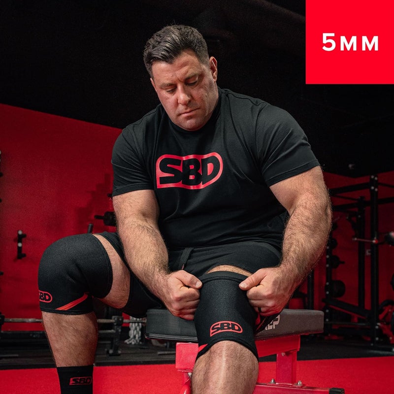 SBD أكمام الركبة لرفع الأثقال بسمك 5 مم - دعم ديناميكي ومرونة لرفع الأثقال الأولمبية - معتمدة من IPF، مصنوعة في بريطانيا العظمى - Image 5